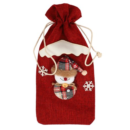 

Red Wine Cover Bags Decoration Home Party christmas merry