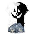 thumbnail image 6 of Landzoo Halloween Women'S Shirts Colorblock Short Sleeve Round Neck T-Shirt Party Loose Fit Women Tops Size L White, 6 of 7