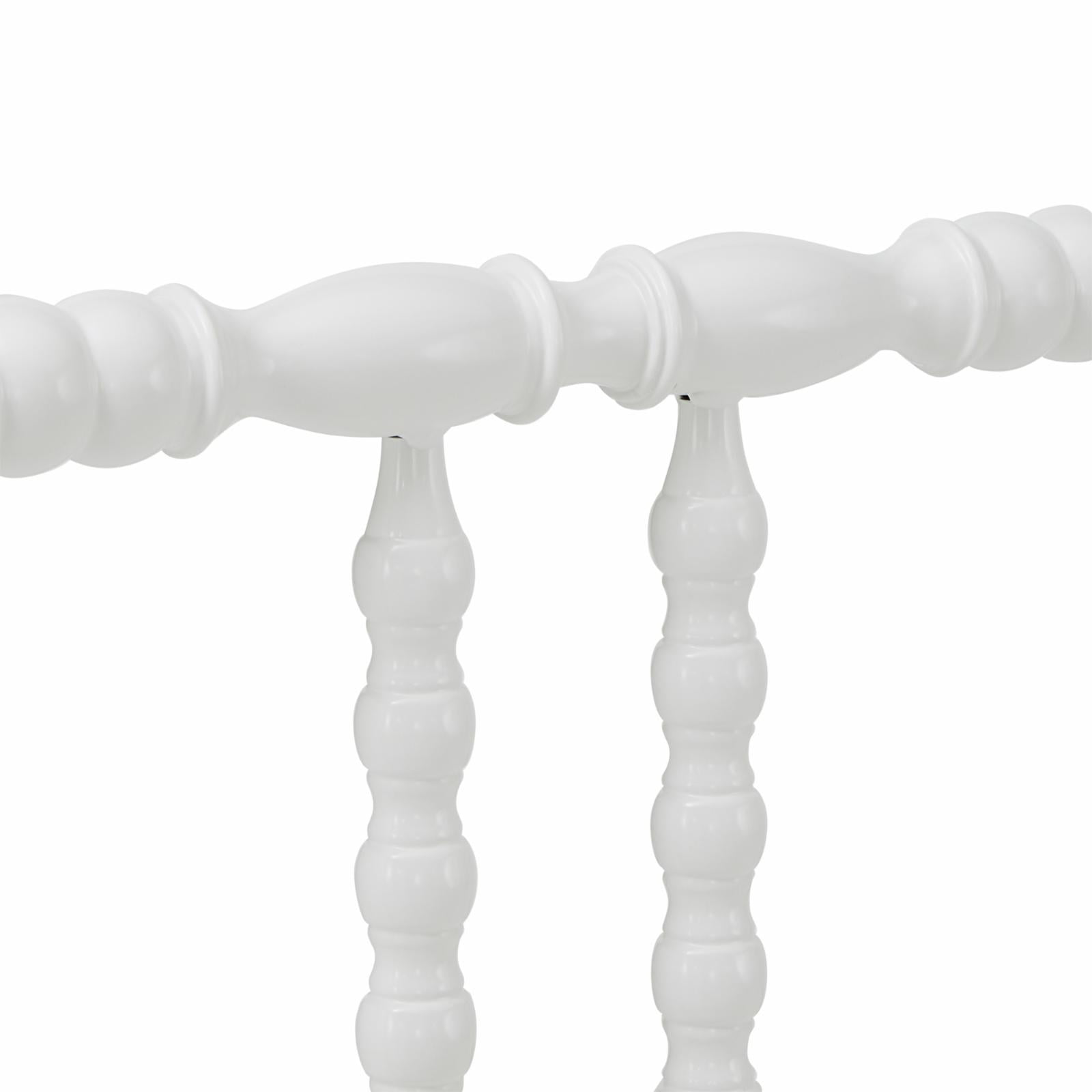 Weston Home Leona Metal Spool Panel Full Bed, White