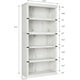 thumbnail image 3 of Historyli Estantería de 5 Niveles,Librería Estilo Rústico,Estante Alto de 67.4" (171 cm) con Almacenamiento,Estantes de Madera para Sala de Estar,Oficina en Casa - Marrón,Blanco Antiguo, 3 of 6