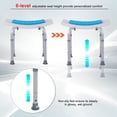thumbnail image 6 of HomCom 6-Level Adjustable Curved Bath Stool Spa Shower Chair Non-Slip Design for the Elderly, Injured, & Pregnant Women, 6 of 10