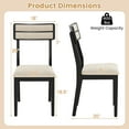 thumbnail image 3 of Gymax Modern Dining Chairs Set of 4 w/Tilt Backrest Rubber Wood Legs Soft Padded Seat, 3 of 10