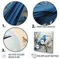 thumbnail image 3 of Designart "Minimalist Blue Bird With White & Blue Blooms" Birds Of Paradise Picture Framed Wall Art Prints, 3 of 5
