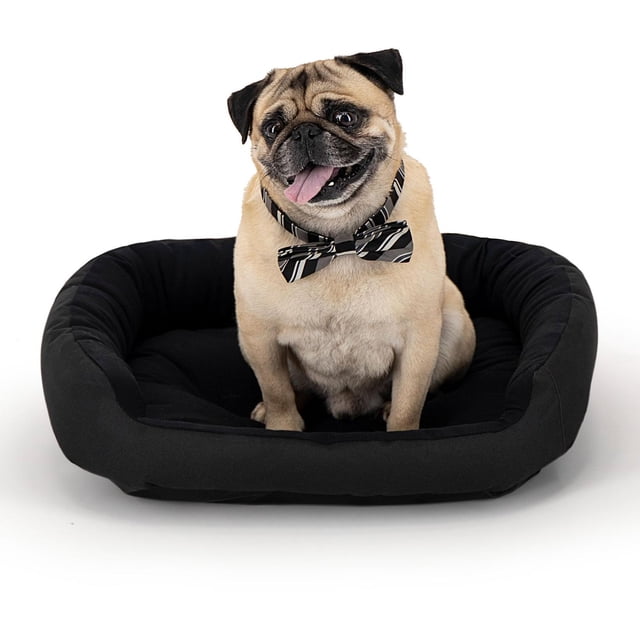 Cama Resistente para Perro PETS APPAREL HILLS Negra Confortable con Relleno Suave