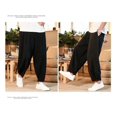 thumbnail image 2 of Loose Men's Cotton Linen Pants Male Summer New Breathable Solid Color Linen Trou, 2 of 4