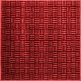 thumbnail image 1 of Ahgly Company Indoor Square Abstract Red Modern Area Rugs, 4' Square, 1 of 4
