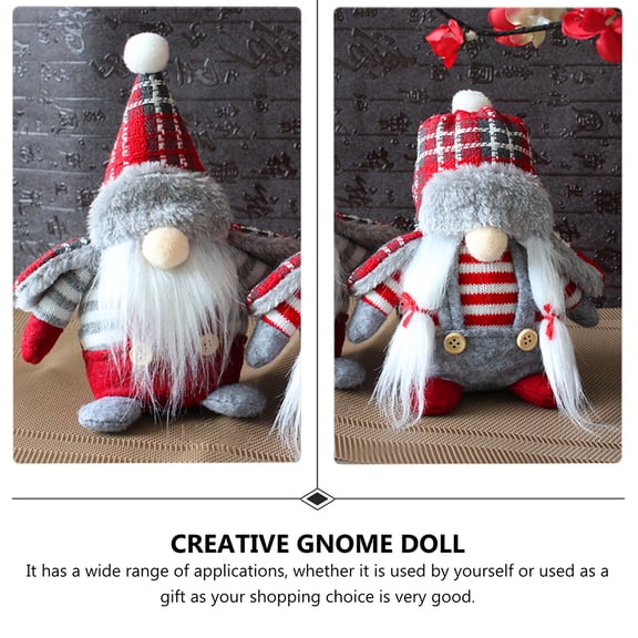 MERRYHAPY 2-Pack Gnome Figurine Ornaments Cloth Dolls for Home Decoration Assorted Colors Cute Garden Decor