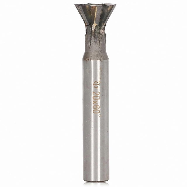 Carbide Dovetail Milling Tool 20mm 6-Flute Straight Shank Cutter for Slotting Operations