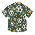 thumbnail image 2 of Dailycode Small Short Sleeve Button Down Shirts Football Star Green Flow Casual Shirt 3-10 Years, 2 of 9
