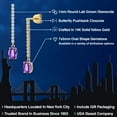 thumbnail image 2 of Gem Stone King 14K Yellow Gold Purple Amethyst and Lab Grown Diamond Dangle Earrings for Women | 1.86 Cttw | Gemstone February Birthstone | Oval Checkerboard 7X5MM, 2 of 6