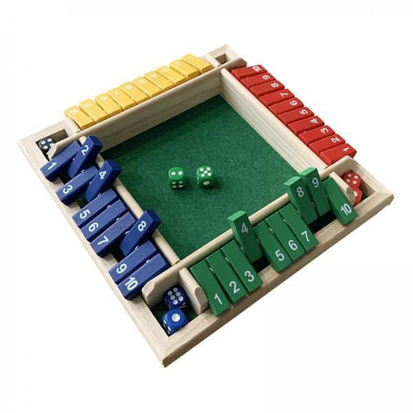 Juego De dos Cerrar Caja Número De Tablero De Madera Dados Para Beber Juguete Fiesta De Sunnimix juegos de matemáticas para dos jugadores