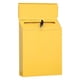 thumbnail image 1 of Buzón de correo vertical moderno de hierro con cerradura, buzón duradero, punto principal, llave de periódico Amarillo, 1 of 7
