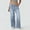 #+002Light Blue, variant on Hogleaql Wide Leg Jeans for Women Low Waisted Dressy Y2k Stretchy Wide Leg Button Denim Jeans with Pockets Baggy Trousers White M
