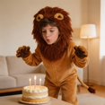 thumbnail image 5 of Halloween Lion Costume,Plush Jumpsuit with Hood,Mane,Tail and Mittens,Full Body Animal Cosplay Outfit for Costume Party, 5 of 6