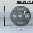 thumbnail image 3 of Synergee Bumper Plates – Durable Olympic Weight Plates, Low-Bounce Rubber for Strength Training, Powerlifting, and Functional Workouts., 3 of 6