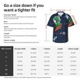 thumbnail image 4 of Picia Dinosaur Astronaut Space Surfing Gentle Cotton Regular Fit Short Sleeve Casual Hawaiian Shirt for Men-3X-Large, 4 of 9