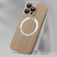 thumbnail image 1 of TECH CIRCLE Magnetic Case for iPhone 12 Pro Max,Shockproof Wooden Patten Compatible with MagSafe Hard PC Built-in Camera Lens Protector Cover (Brown), 1 of 7