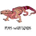 thumbnail image 2 of CafePress - Plays With Lizards ... - Cute Infant Baby Football Bodysuit, 2 of 3