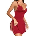 thumbnail image 3 of LWP Women's Lingerie Sexy Nightwear Spaghetti Strap Nightgown Babydoll Chemise, 3 of 12