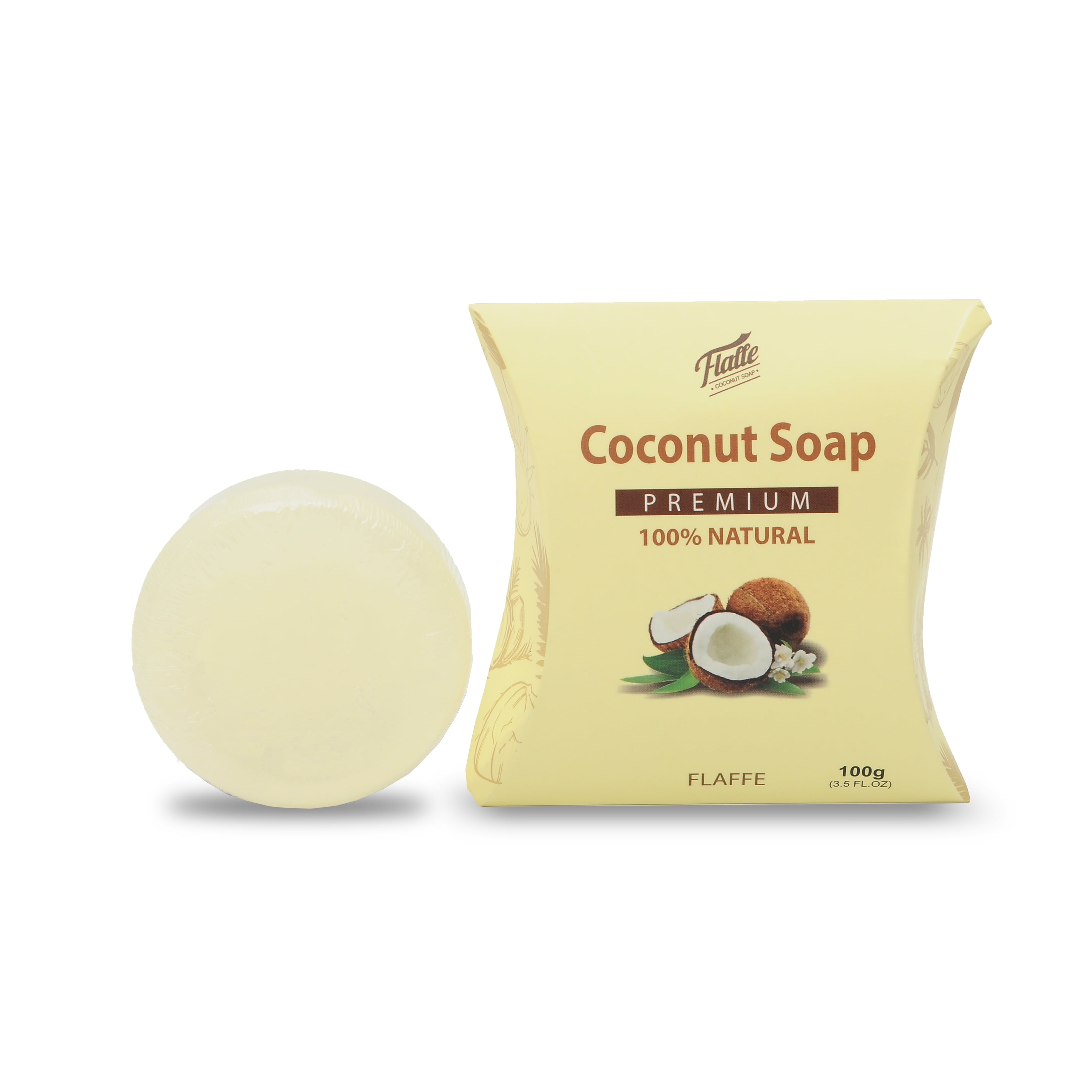 Flaffe 100 Organic Natural Coconut Oil Soap Moisturizing Body Soap Bar Vietnam 100g