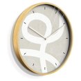 thumbnail image 2 of 24 Inches Round Wooden Wall Clock Silent Battery Operated, Home Decorative Large Wall Clock, Pastel Gray Geometric Line Clock Wall Art Decor for Living Room Kitchen Bedroom Classroom, 2 of 7