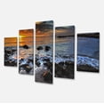 thumbnail image 2 of Sunset over Rocky Ocean Shore - Large Landscape Canvas Art Print, 2 of 3