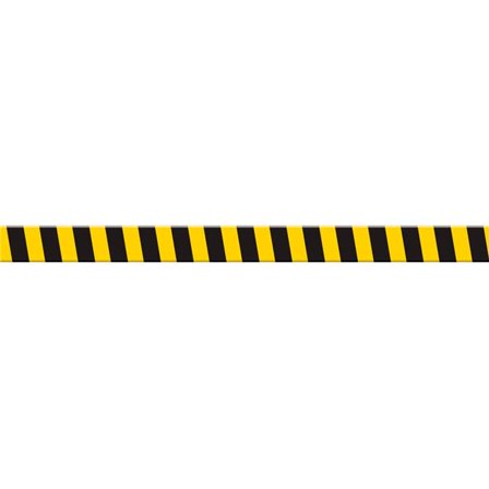 Accuform Manufacturing B2304737 PTP226 Tough-Mark Heavy-Duty Message Strip - Black & Yellow Stripes - 4 x 48 in.