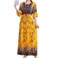 thumbnail image 2 of MYG Robe Longue Bohème d'Été Large Robe Maxi Swing Voyage Thaïlande Robe de Plage, 2 of 8