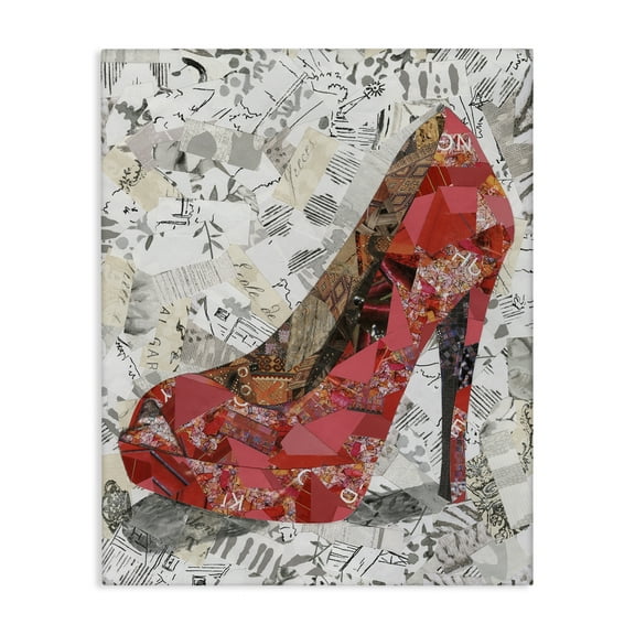 Stupell Industries Eclectic Glam Heel Fashion Painting Wrapped Canvas Art Print Wall Art, 16 x 20