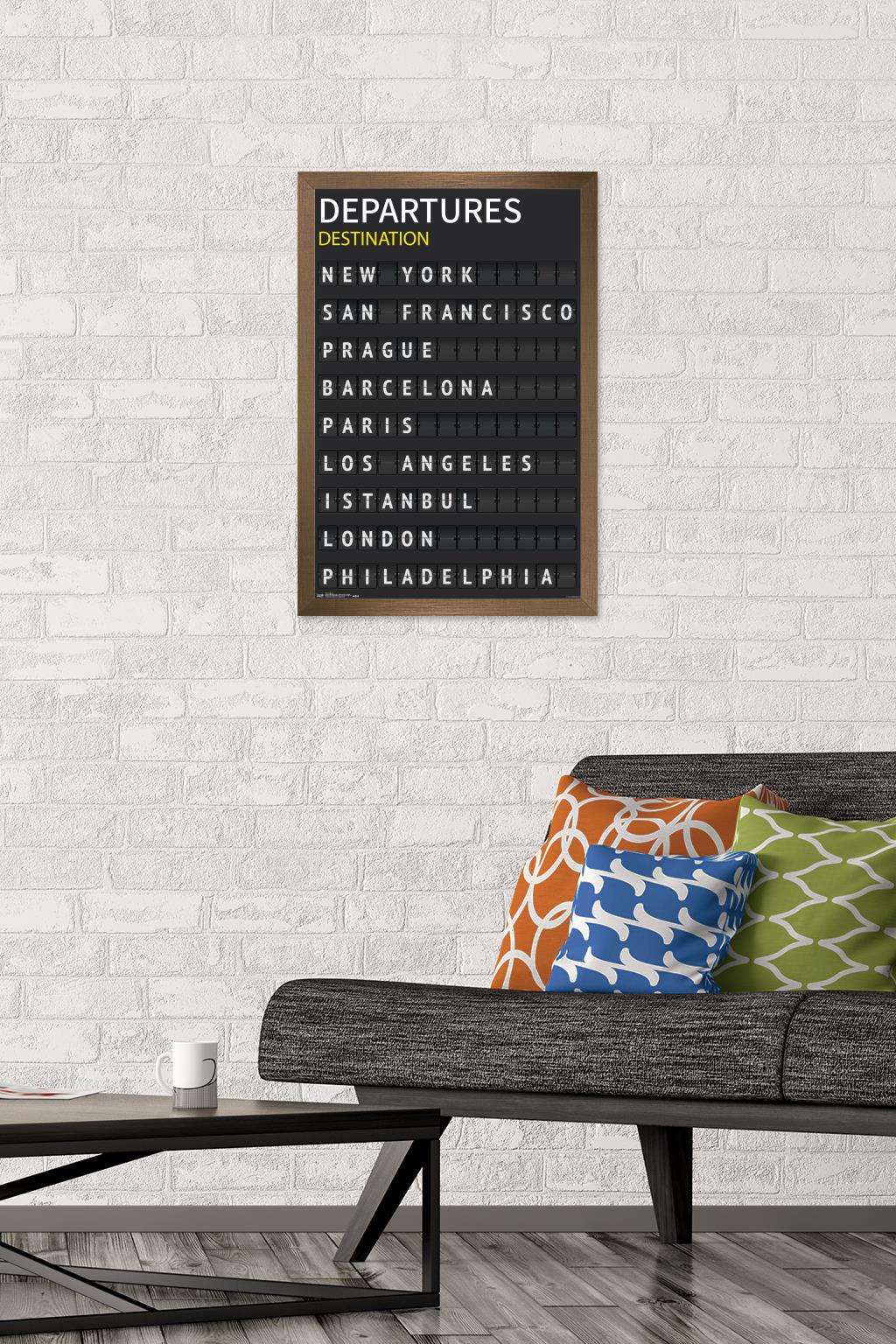 Flipboard - Destination Wall Poster, 14.725" x 22.375", Framed