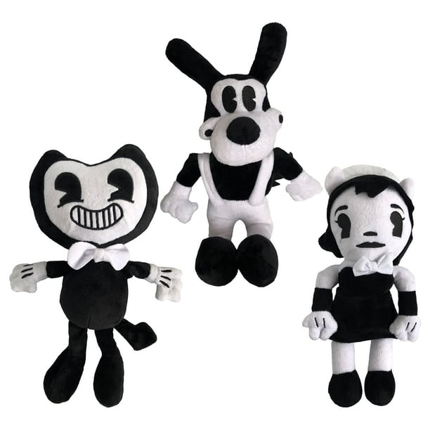 Yzonu 3 Piezas De Juguetes De Peluche De Anime Muñeca Bendy Juego Lindo Peluche De Terror Animales De Peluche Suaves Juguetes De Peluche para Niños Y Fanáticos De Los Juegos