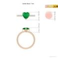 thumbnail image 4 of Angara Natural 1.2 Ct. Emerald with Diamond Heart Ring in 14K Rose Gold for Women (Ring Size: 12), 4 of 9