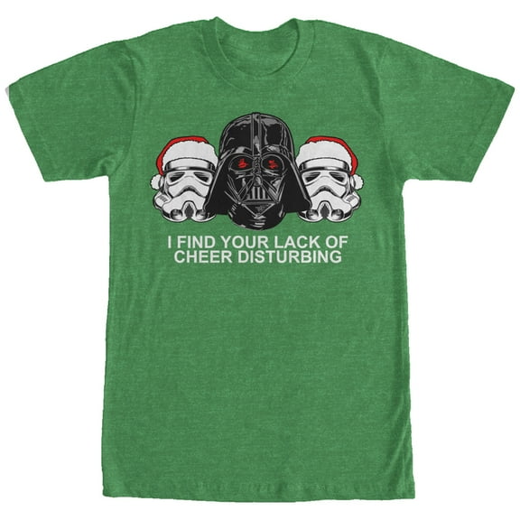 Men's Star Wars Christmas Empire Lack of Cheer Disturbing  Graphic Tee Kelly Heather Small