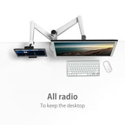 Silver Aluminum Alloy Adjustable Combination Desk Holder Bracket Stand Mount Dual Arm QA8Z for Computer & t ablet Monitors