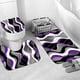 thumbnail image 3 of Juego de cortinas de ducha Nkzply, color morado y negro, 4 unidades, 3 of 8