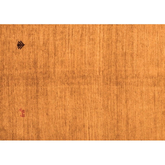 Ahgly Company Indoor Rectangle Abstract Orange Modern Area Rugs, 2' x 3'