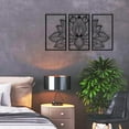 thumbnail image 7 of ESTART 3 PCS Black Metal Lotus Flower Mandala Wall Art Decor for Living Room, Bedroom, Office, and Yoga Room, 7 of 7