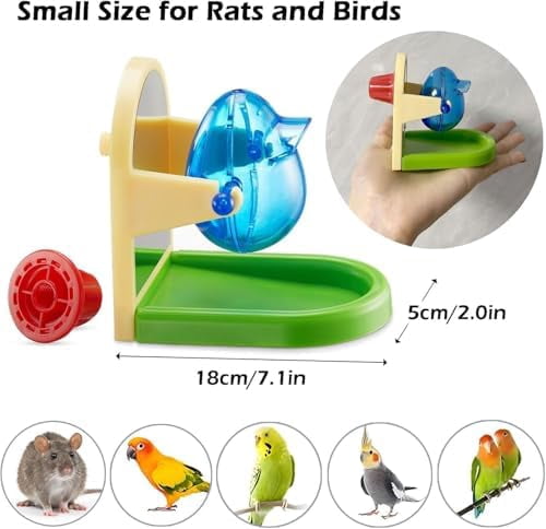 Rat Enrichment Toys, Interactive Foraging Toys For Rats, Intelligence Growth Rat Enrichment Puzzle Games, Treat Dispensing Slow Feeder for Rats Cage Toy, Bird Foraging Toy for Parakeet Conure (1Pcs)