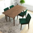 thumbnail image 2 of Ashcroft Dayton Modern Solid Wood Dining Table and 4 Dining Chair Set in Walnut, 2 of 7