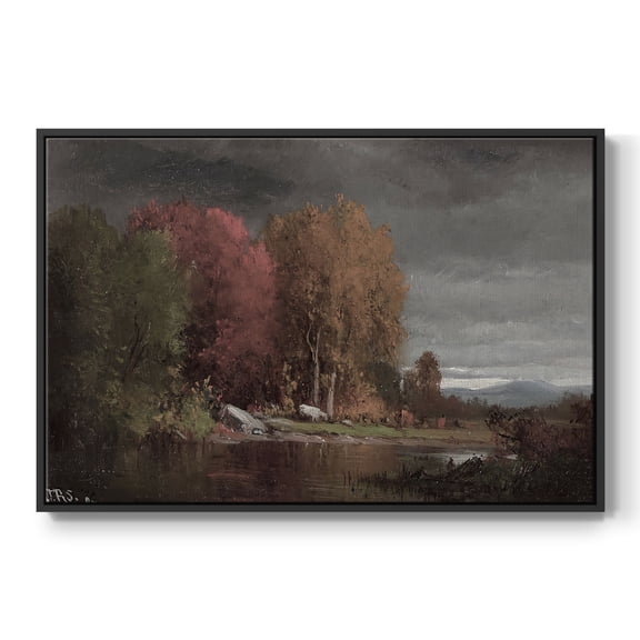 Vintage Landscape-CCCXXVII By Wexford Home Framed in Black Wood Gallery Wrapped Canvas 17 in. x 25 in.