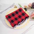 thumbnail image 6 of Efavormart 5 Pack | 15"x15" | Buffalo Plaid Napkins  | Checkered Gingham Polyester Napkin for Wedding Bridal Shower Birthday Party - Black/Red, 6 of 11