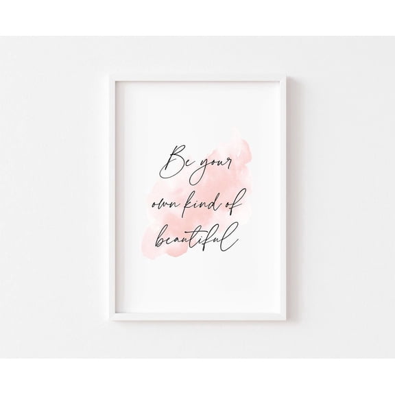 Bedroom Poster Pink, Bedroom Decor, Watercolour Poster Wall Art, Motivational Quote Poster, Girl Bedroom Poster, Home, Beautiful, Be Kind, Size 8x12 UNFFRAMED F03.1.7l2671