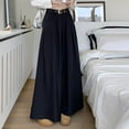 thumbnail image 5 of TNOBHG Women A-line Skirt Women Skirt Elegant Flared A-line Midi Skirt with Pockets Fashionable Solid Color Lady Skirt for Autumn Flared Skirt with Pockets, 5 of 8