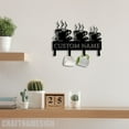 thumbnail image 5 of Craftnamesign Custom Coffee Cups Metal Key Holder, Coffee Bar Decorative Key Holder, Coat Rack, 5 of 5