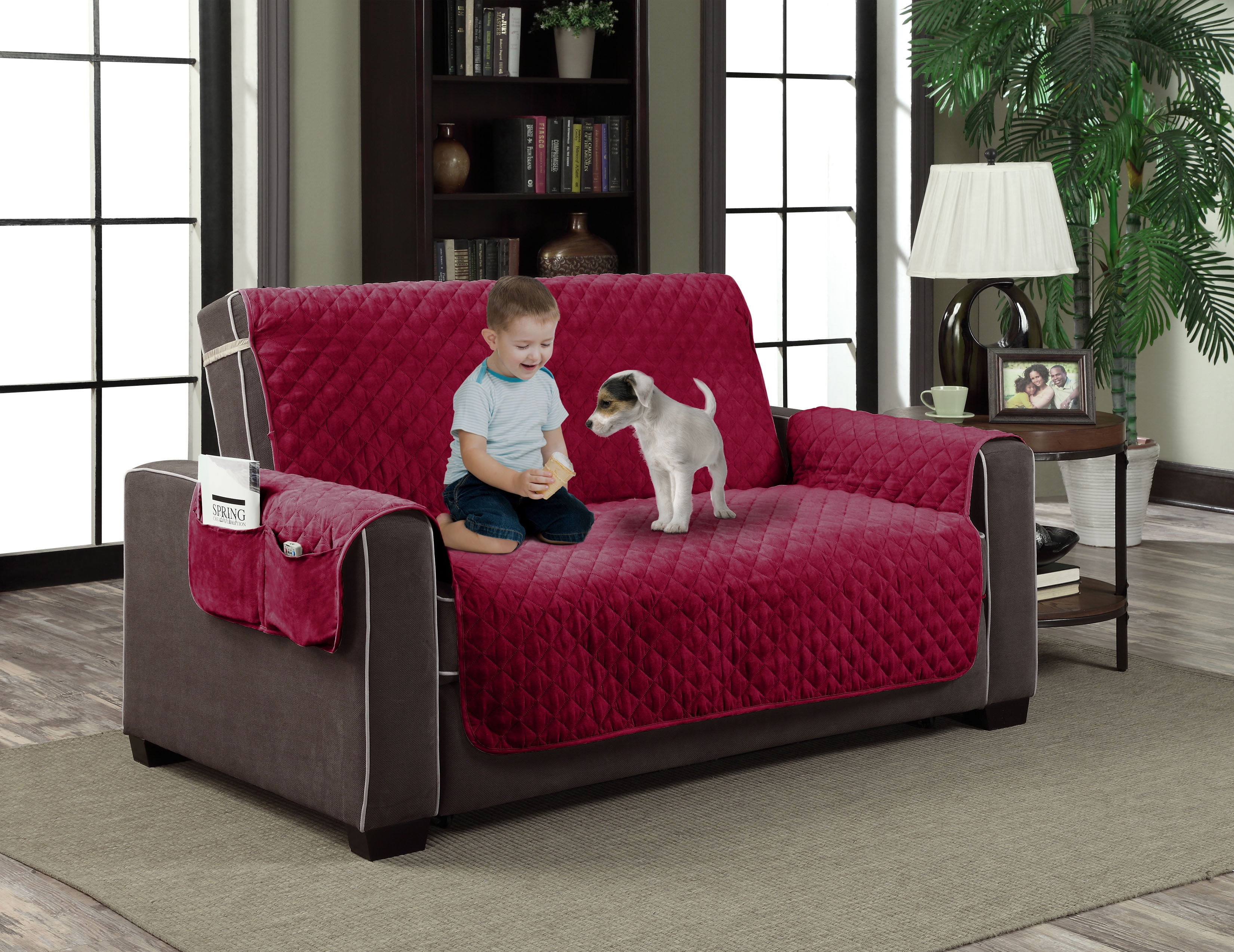 Home Dynamix Slipcovers All Season Quilted Microfiber Pet Furniture