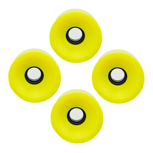 Almencla 4pcs 51mm X 70mm, 78A Outdoor / Indoor Skateboard , Wear Resistant Yellow