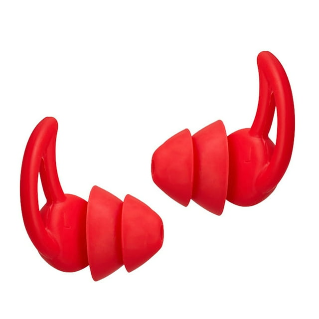 xinxixnxx Bouchons d'Oreilles en Silicone Isolation Phonique Protection des Oreilles Rouge Flamme 2 Couches