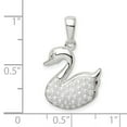 thumbnail image 2 of Auriga 925 Sterling Silver Imitation Pearl Swan Pendant for Women(L- 16.95mm, W- 16.47mm), 2 of 6