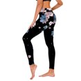 thumbnail image 1 of Gibobby Pantimedias yoga Dama Leggings casuales para mujer Leggings de entrenamiento Pantalones para correr（Negro， M), 1 of 3