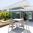 thumbnail image 2 of Compamia Air Mix Square Dining Set with White Table and 4 Taupe Chairs, 2 of 4